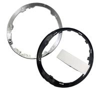 MCamooer per Fiat 500 Cuffia Leva del Cambio Ghiera di Ritenzione e Cornice Anello Argento Cromato 71775051 per Fiat 500 500C 2007-2023 Accessori