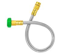 MCAOAL 2 ft tubo da giardino 3/4" con capacità ad alta pressione dei flussi d'acqua per rubinetti all'aperto e tubo flessibile del metallo del connettore dello spruzzatore