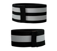 MCAOAL 2pack Elastici Riflettente Caviglia Banda Gamba Portables Biciclette Cinghie per Gamba Per La Notte Ciclismo Nylon