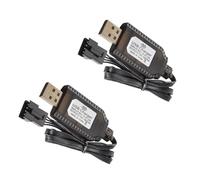 MCAOAL 2Pcs 7.4V SM2.0 4P Adattatore di Connessione Cavo di Ricarica USB Per Batteria Auto Buggy E Telecamere LiPos Batteria