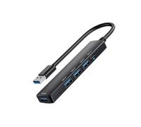 MCAOAL 5 porte Powred USB 3.0 Hub USB Extender USB Splitter con 5 V USB C Power Data Port Extender per computer portatile PC CAR USB C connettore di alimentazione