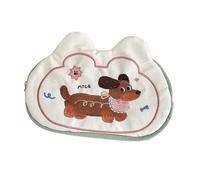 MCAOAL Astuccio per matite ricamato con cane 18x11 cm Astuccio per penne Astuccio per matite Borsa per cosmetici da viaggio per studentesse Borsa per matite per studenti adulti