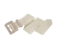 MCAOAL Braccato Artificiale Perla Cintura In Vita Per Adulti Donne Adolescenti Ragazze Tutti Corsetto Corsetto Cintura Popolare Per Abiti Vita Larga