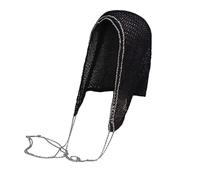 MCAOAL Cappello con Teschio in Rete Intrecciata Design in Pizzo Floreale Fascia Elastica in Poliestere Morbido Accessorio da Spiaggia Cappello Turbante Slouchy Lavorato a Maglia Elastico
