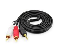 MCAOAL Cavo adattatore professionale da 3 5 mm a 2 RCA eccellente Sound Easy Collegamento 1/8 pollici