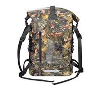 MCAOAL Confortevole Doppia Cinghie Zaini Portatile Impermeabile Borsa Da Bicicletta Per Ciclisti E Escursionisti Maglia Traslucida Zaini Da Escursione, Motivo foglia, 36L