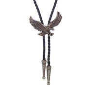 MCAOAL Cravatta Bolo regolabile Popolare Western Cowboy Teens Uomo Donna Cravatta da ballo Camicie vintage Sollievo Aquila Fibbia Cravatte con ciondolo per uomo Collana occidentale