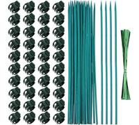 MCAOAL Inserti in plastica estensibili per aste da giardino flessibili con clip regolabile Secure Grips