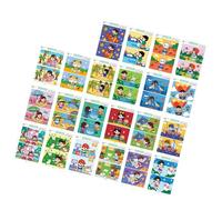 MCAOAL Set carte da gioco per sfide allenamento concentrazione prescolare grandi dimensioni con superfici facili da pulire e disegni cartoni animati Gioco carte memoria per bambini
