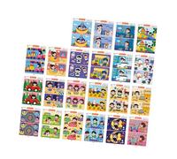 MCAOAL Set carte da gioco per sfide allenamento concentrazione prescolare grandi dimensioni con superfici facili da pulire e disegni cartoni animati Gioco carte memoria per bambini