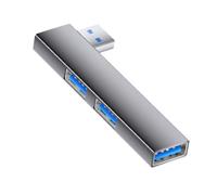 MCAOAL Splitter USB ad angolo di 90 gradi, connettori multidispositivo, plug & play, costruzione in alluminio, accessorio per computer e telefono