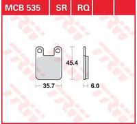 MCB535 PASTIGLIE FRENO INTERAMENTE IN METALLO SINTERIZZATO RIEJU RR 50 SE 2003