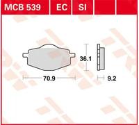 MCB539 PASTIGLIE FRENO INTERAMENTE IN METALLO SINTERIZZATO YAMAHA XT 350 1994