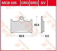 MCB595 PASTIGLIE FRENO INTERAMENTE IN METALLO SINTERIZZATO YAMAHA TZ 250 2000