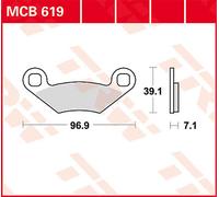 MCB619 BRAKE PAD ALLROUND ORGANIC STANDARD POLARIS RANGER RZR 570 4X4 50' 2015