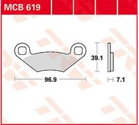 MCB619 BRAKE PAD ALLROUND ORGANIC STANDARD POLARIS SPORTSMAN 800 EFI 4X4 2008