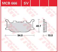 MCB666 PASTIGLIA FRENO BASE ORGANICA YAMAHA XVS 1100 A DRAG STAR CLASSIC 2004