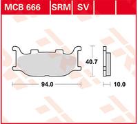 MCB666SV PASTIGLIA FRENO METALLO SINTERIZZATO XVS 1300 A MIDNIGHT STAR 2014