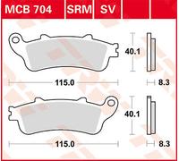 MCB704SV PASTIGLIA FRENO METALLO SINTERIZZATO GL 1800 ABS GOLDWING AIRBAG 2014