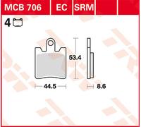 MCB706SV BRAKE PAD SV SINTER PERFORMANCE STREET YAMAHA FJR 1300 ABS E-SHIFT 2018