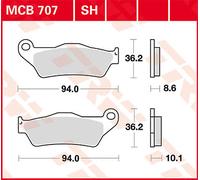 MCB707SH PASTIGLIE FRENO POSTERIORE SINTERIZZATE SERIE SH BMW R 1200 ABS 2007