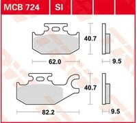 MCB724SI BRAKE PAD YAMAHA YFM 450 FA SE 4X4 KODIAK SPECIAL EDITION 2006