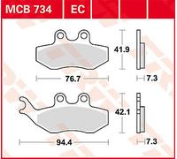 TRW MCB734 Kit pastiglie freni
