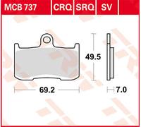 TRW MCB737SV BRAKE PAD SV SINTER PERFORMANCE STREET TRIUMPH TIGER 1050 ABS 2010