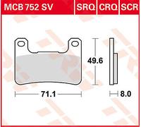 TRW MCB752SV Kit pastiglie freni
