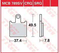 MCB789SV PASTIGLIA FRENO METALLO SINTERIZZATO ZZR 1400 ABS PERFORMANCE 2012