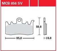MCB856SV PASTIGLIA FRENO SINTERED METAL DUCATI SCRAMBLER 803 ABS CLASSIC 2015