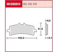 MCB858CRQ BRAKE PAD CARBON RACE TUONO V4 1100 RR ABS FACTORY SE-09 SBK 2024