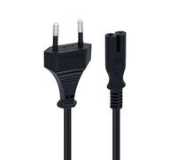 Mcbazel 1.5M IEC 320 C7 Cavo di Alimentazione Power Cable con 2 Pin Euro Cavo di Alimentazione per PS5/ PS4/ PS3/ Xbox Series X/S - Nero