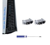 Mcbazel 2 Pezzi Presa Connettore Interfaccia Porta HDMI di Sostituzione con T8 Cacciaviti per PS5, Non per PS5 Slim/PS5 Pro