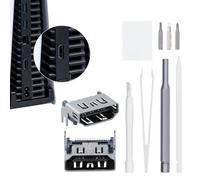 Mcbazel 2 Pezzi Presa Connettore Interfaccia Porta HDMI di Sostituzione e Kit di Strumenti di Riparazione per PS5 Digital Edition/UHD, Non per PS5 Slim/PS5 Pro