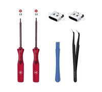 Mcbazel 2 Pezzi Switch Connettore per Presa di Ricarica, Connettore per Porta di Ricarica di Tipo-C Sostituzione con Strumento di Apertura per Nintendo Switch Console