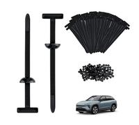 Mcbazel 200 Pezzi Fascette Plastica Nere per Carrozzeria, Fibbia Universale per Fascette Stringicavo in Nylon, Fascette Autobloccanti per Auto [Nero]