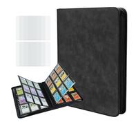 Mcbazel 216 Slot per Carte Raccoglitore di Carte da Gioco 9 Tasche Nero Portacarte da Collezione per MTG/YuGiOh/Cards Sportive con 10 Custodie Protettive Rigide Album di Conservazione 3x4" Durevole