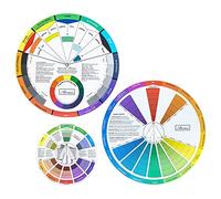 Mcbazel 3 pezzi Ruota dei Colori, Guida all'apprendimento della ruota per miscelare la vernice Strumento pacchetto grafico di Corrispondenza per Scuola/Ufficio/Arte