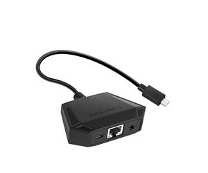 Mcbazel Adattatore Ethernet Micro USB, Adattatore Micro USB 2.0 a RJ45 con Jack Audio da 3,5 mm, Trasferimento Veloce a 100 Mbps/Supporta Sistemi Multipli per Dispositivi AMZ Fire TV Stick - Nero