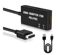 Mcbazel Adattatore HDMI per PS2/PS1, PS1/PS2 a HDMI Convertitore Supporta 4:3/16:9 Aspetto Schermo Rtio Switch e Commutazione Risoluzione 480p/720p Adattatore