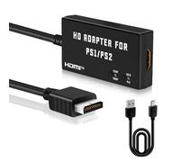 Mcbazel Adattatore HDMI per PS2/PS1, PS1/PS2 a HDMI Convertitore Supporta 4:3/16:9 Aspetto Schermo Rtio Switch e Commutazione Risoluzione 480p/720p Adattatore