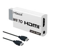 Mcbazel Adattatore Wii a HDMI con Cavo HDMI da 1,5 m 1080P,Convertitore di Segnale Video e Audio Wii a 1080P FullHD con Jack Audio Stereo da 3,5 mm per Console Wii,Monitor HDMI,HDTV e Proiettore Video