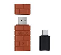Mcbazel Adattatore wireless 8Bitdo USB 2 con adattatore OTG per switch OLED/Switch, Windows, Mac & Raspberry Pi compatibile con Xbox Series X&S/Xbox One/Switch Pro/PS5 Controller - Marrone