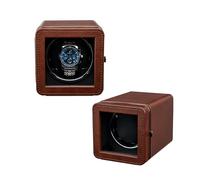 Mcbazel Avvolgitore Automatico per Orologi Singolo - Motore Ultra Silenzioso con Luce LED, 4 Modalità di Rotazione, Scatola in Pelle PU, Display a 90° per Orologi/Alimentato tramite USB, Design Scient