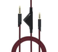 Mcbazel Câble Audio de Remplacement Tressé 2M avec Contrôle de Volume pour Casque Astro A10/A30/A40, PS5/PS4, Xbox One/Series X|S, PC, Smartphone - Câble Aux 3.5mm