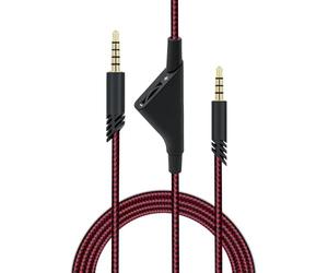 Mcbazel Câble Audio de Remplacement Tressé 2M avec Contrôle de Volume pour Casque Astro A10/A30/A40, PS5/PS4, Xbox One/Series X|S, PC, Smartphone - Câble Aux 3.5mm