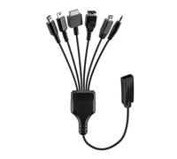 Mcbazel Caricatore per Nintendo DS, DS Lite, DSi e 3DS, Cavo USB-C 6 in 1 | Caricatore per Nintendo 3DS XL, New 2DS XL, Caricatore per PSP, Cavo per PS Vita 1000 e Wii U, Cavo da 38 cm, Uscita 5V/1A