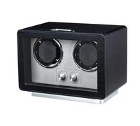 Mcbazel Caricatore per orologi automatici, scatola carica orologi doppia con luce LED, motore super silenzioso, regalo per uomo/donna, nero