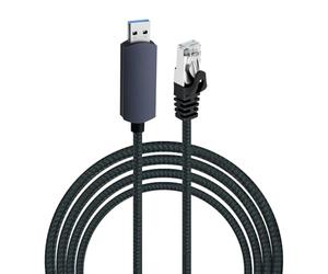 Mcbazel Cavo Adattatore USB 3.0 a RJ45 Ethernet da 2m, Cavo di Rete a Velocità Gigabit per Laptop, Desktop, Windows - Ideale per Gaming Online, Streaming, Download di File di Grandi Dimensioni
